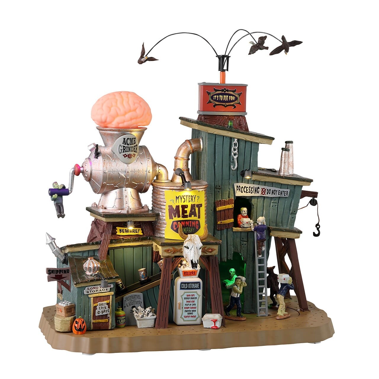 Lemax® Spooky Town™ Halloween Village: Mystery Meat Canning Co.